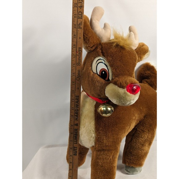 VTG Applause 20” RUDOLPH The Red Nosed Reindeer Musical Light-Up Standing Plush - Picture 6 of 8